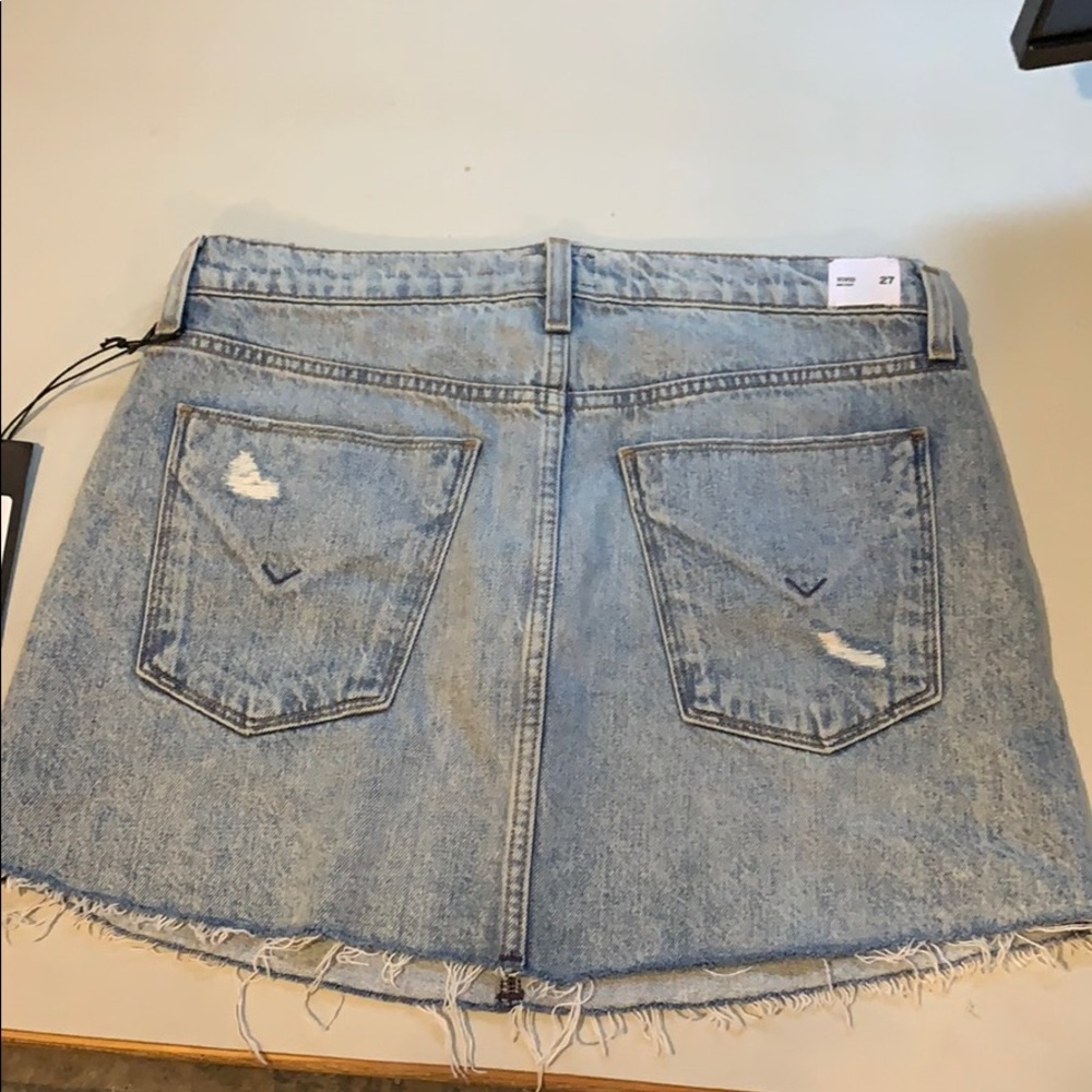 Hudson Distressed denim miniskirt